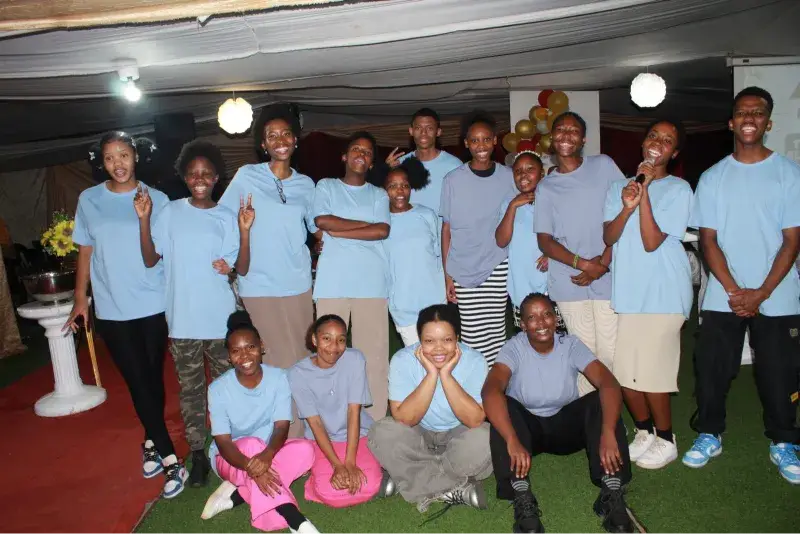 Services Youth expressing their faith through worship dance during a performance at Latter Glory House in Kimberley.